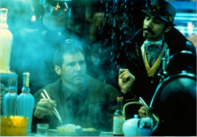 Harrison Ford v titulní roli filmu Blade Runner.